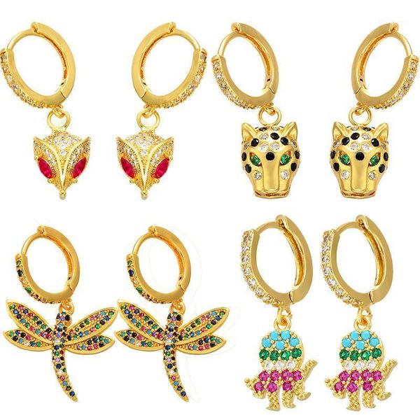 

zhukou one pair of 14x31mm fashion charm butterfly animal earrings for ladies earrings jewelry model: ve671, Golden;silver