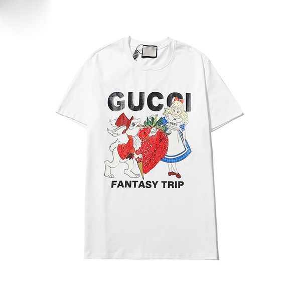 

new designer t-shirt hip hop men's designer t-shirt fashion brand men's ladies short-sleeved t-shirt s-xxl, White;black