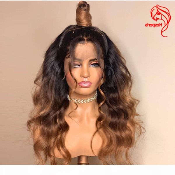 

hesperis 13x6 front human ombre brazilian remy 5x5 silk base with baby hair 4x4 lace closure wigs, Black;brown