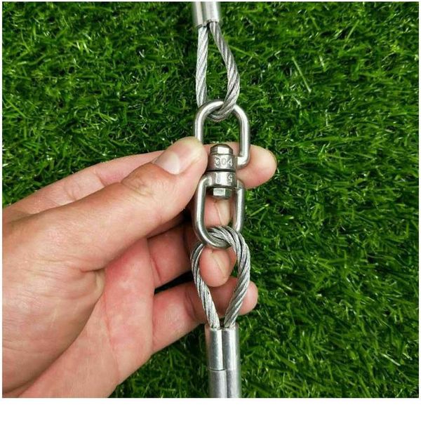 

50pcs 304 stainless steel 8 shape rotary buckle safety climbing swivel ring hook eye to eye connectors carabiner cla qylare