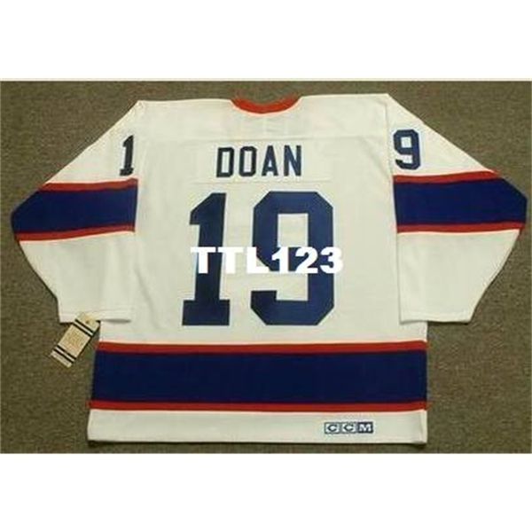 

740 #19 shane doan winnipeg jets 1995 ccm vintage tk away home hockey jersey or custom any name or number retro jersey, Black