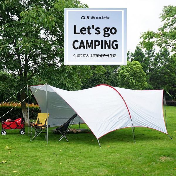 

tents and shelters outdoor canopy camping barbecue multi-person living room tent awning large rainproof sunscreen beach pergola1