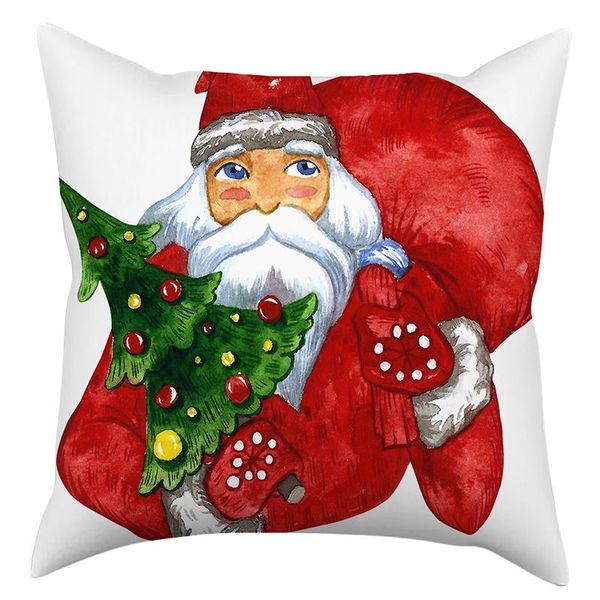 

рождественский декоративный корпус наволочки 45 * 45 подушки чехлы santa elk печатанные наволочки дома украшения фундамента cujines dormitor