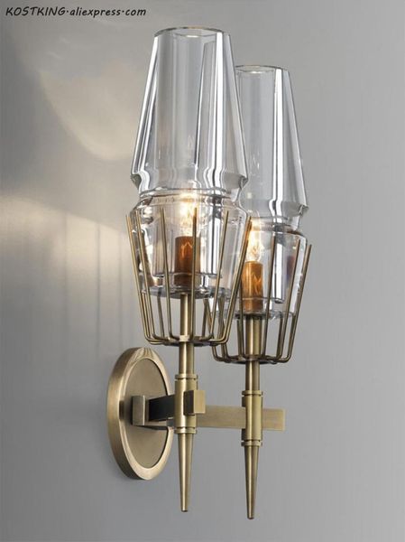 

wall lamp modern led crystal iron mounted light decor indoor lighting for restaurant living room bedroom corridor walllight