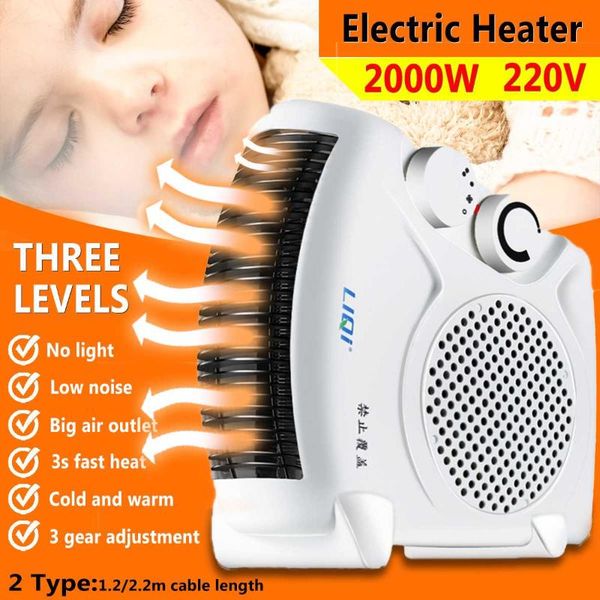 

2000w air heater fan 3 levels temp portable deskwarm air fan winter home office heater bathroom radiator warmer
