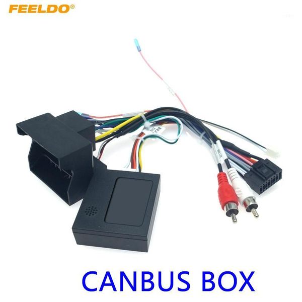 

feeldo car audio radio 16pin android power cable adapter with canbus box for e46/e53/e39 dvd power wiring harness #hq64371