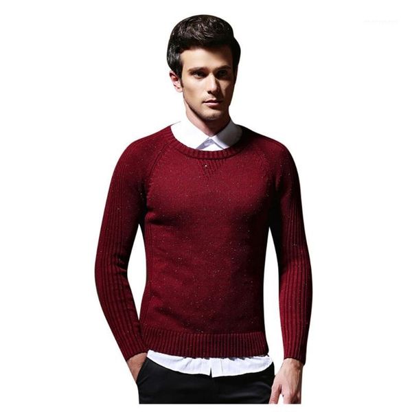 

red men's autumn winter casual o-neck knitwear long sleeve knitting hoodie clothes are elastic solid color winter blouse1, Black