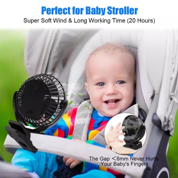 

stroller fan clip-on table fan portable for office 5000ma