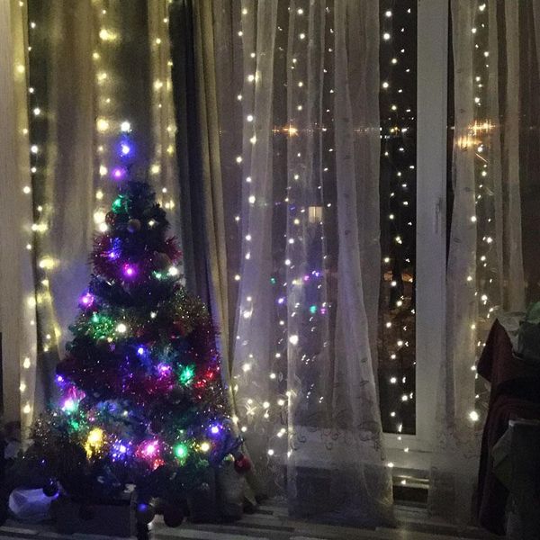 

christmas decorations for home 3m 100/200/300 led curtain string light flash fairy garland easter decor valentine's day gift