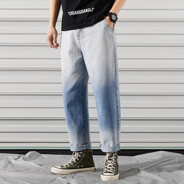 

hip hop design brand jeans for men's straight 2021 spring fashion punk skateboard moto bike vintage jean plus oversize1, Blue