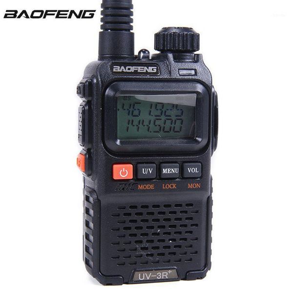 

walkie talkie 2pcs baofeng uv-3r+ mini two way radio handheld portable1
