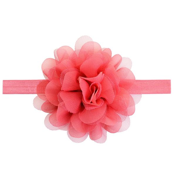 

net yarn chiffon flower 1 piece girls headband elastic hairband flowers headband kids hair accessories 721 q sqcfnc