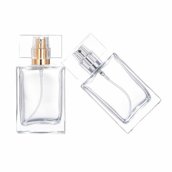 

50ml portable transparent glass perfume bottle spray bottle wholesale
