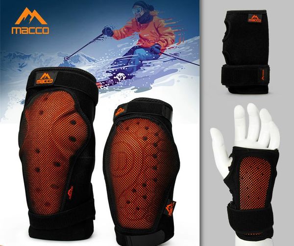 

elbow & knee pads roller skating protective gear ski motorcycle protector support, Black;gray