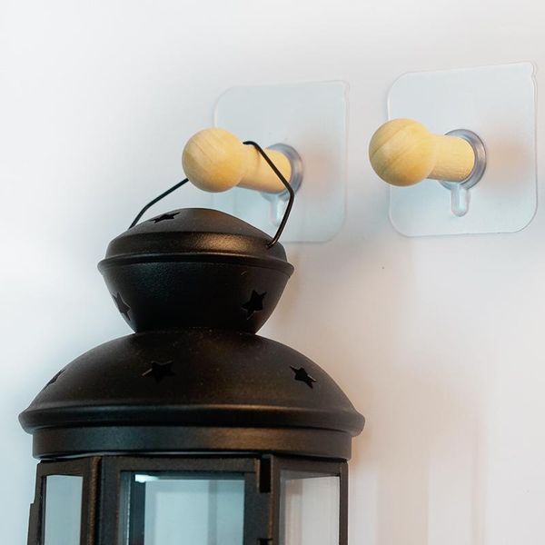 

hooks & rails creative wall hanging hook decorative clothes hat nail-bedroom door hanger wood1