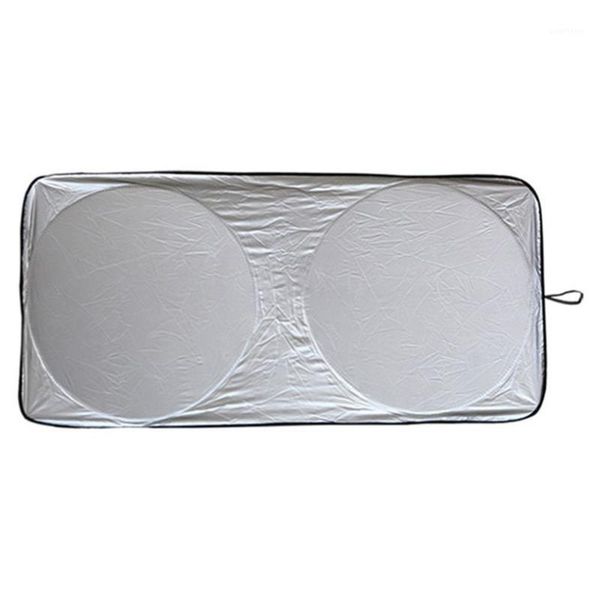 

aluminum foil silver front windshield car window foldable sun shade shield cover visor uv block1