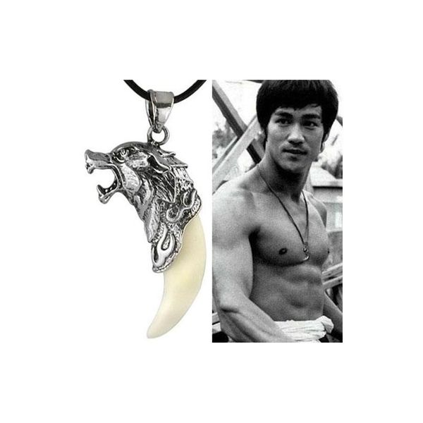 

wholesale-2016 new trendy wolf tooth brave man's necklace titanium steel domineering pendant jewelry 5uc qylhmi bdedome, Silver