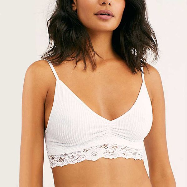 

new homewear thin bra 2020 seamless wire ladies bralette backless cotton sleep underwear for women lace lingerie, Red;black