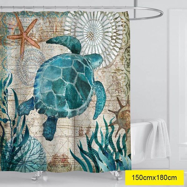 

sea turtles bathroom polyester shower curtain waterproof bath curtain bathroom accessories 2019ing1