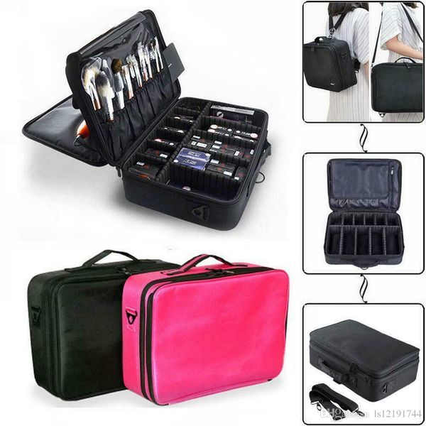 

professional makeup bag cosmetic case storage handle organizer travel kit us new