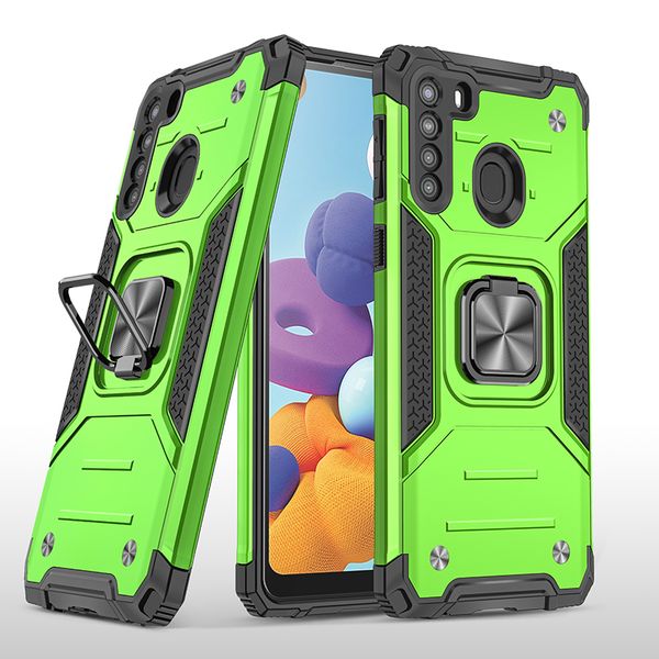 Magnetische Halterungsringhüllen für Samsung A02S A12 A22 A32 A42 A52 A72 A82 S22 S21 S20 PC Shcokproof Cover Defender Phone Case