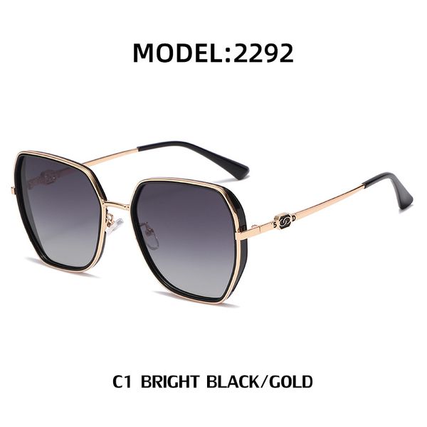 

HD polarized sunglasses for women TR90 trend ins net red same paragraph large Irregular lenses glasses female gradient purple gold shades fashion NEW 3QMJ