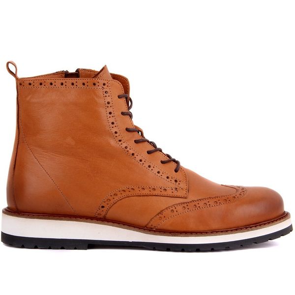 

men's boots with black leather zipper k491