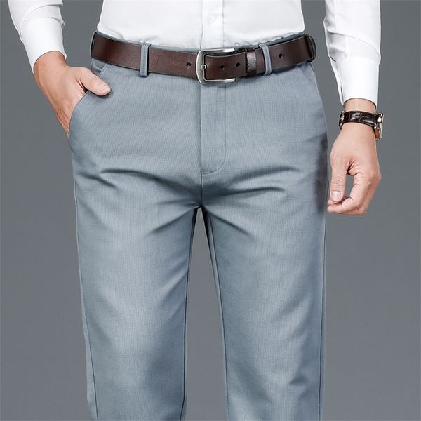 

4 colors men dark plaid straight-fit casual pants 2020 autumn new business fashion stretch pants male brand clothes lj201217, Black