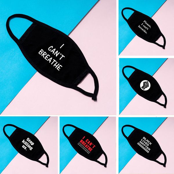 

anti-racial i can't breathe designer face mask discrimination parade to protest women men washable reusable dust poutletue59