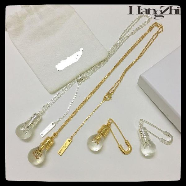 

hangzhi amb 2020 new hip hop punk personality pendant light bulb simple necklace for men women girls jewelry gift, Silver