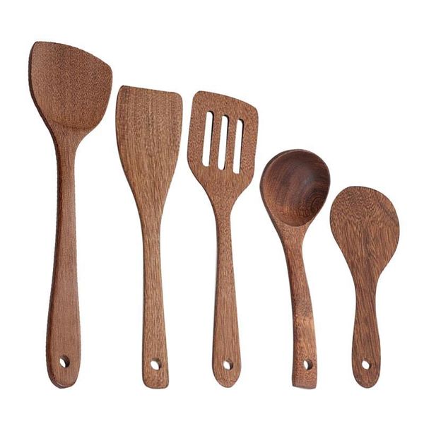 

spoons portable useful retro durable practical wooden spoon for restaurant