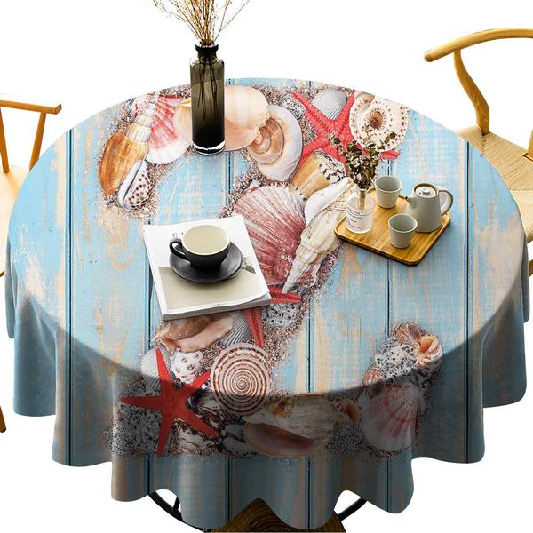 

round table cloths maritime summer theme z tropical aquatic wildlife nautical font
