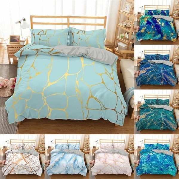 

marble design 3d printed duvet cover single double full size geometric bedding set with pillow case luxury bedroom textile