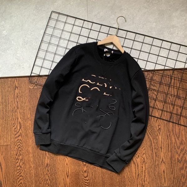 

2021 повседневная пуловерная женская толстовка с капюшоном с капюшоном с капюшоном lõèwè вышивка с длинным рукавом, Black