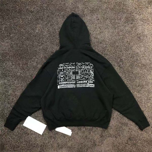 

high-quality 21awss heavy hoody women men 1 hoodie pullover, Black