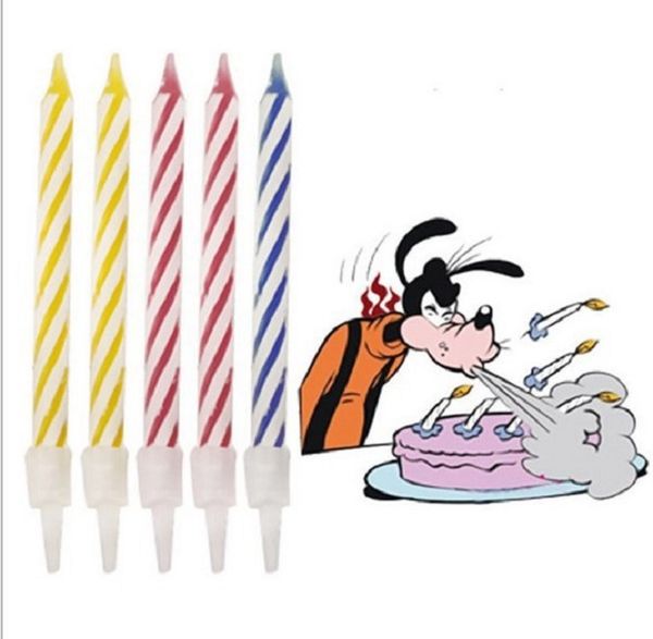 

creative birthday cake candles for birthday party supplies safe flames decoration colorful flame relighting candle toy