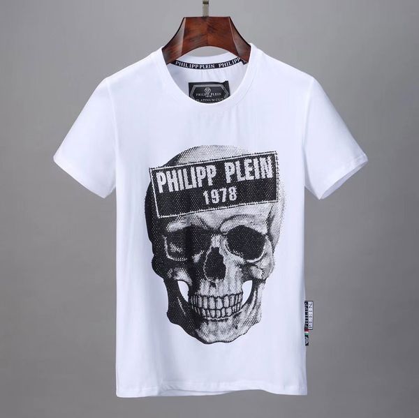 

d4 luxury men's t-shirt bermuda european hip-hop printed short-sleeved t-shirt summer new casual round neck cotton men's shirt, White;black