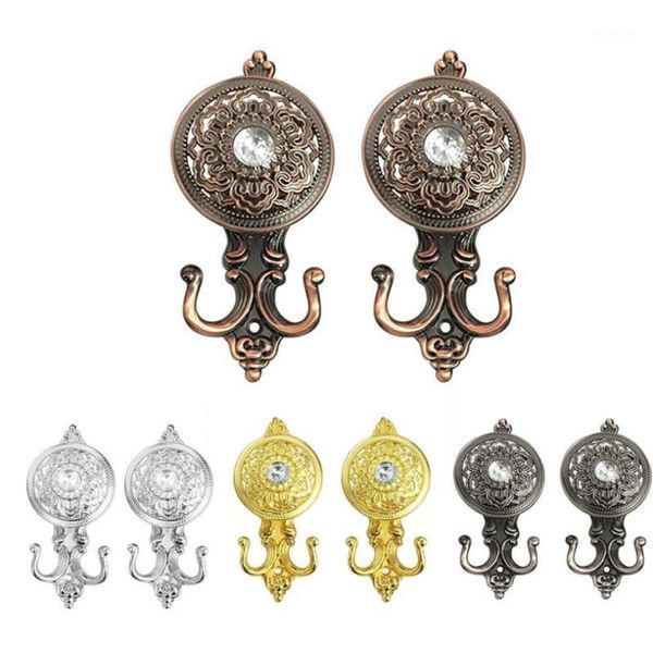 

hooks & rails decorative curtain tiebacks 2pcs copper crystal back wall hook tassel decoration with screws 2sw06281