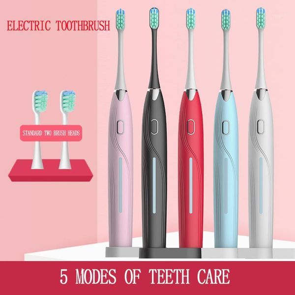 

smart electric toothbrush timer brush usb rechargeable ultrasonic tooth brushes head ipx7 waterproof durable battery1