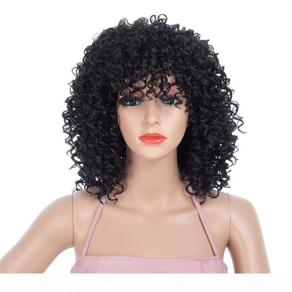 

short afro kinky curly wig synthetic wigs for women black natural afro hair ing