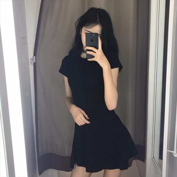 

wholesale 2019 new spring selling womens fashion casual dress bw20 drop shipping good quality, Black;gray