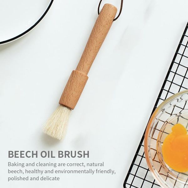 

wooden handle brush basting pastry brush oil brushes for cake bread butter baking tools safety bbq barbeque1