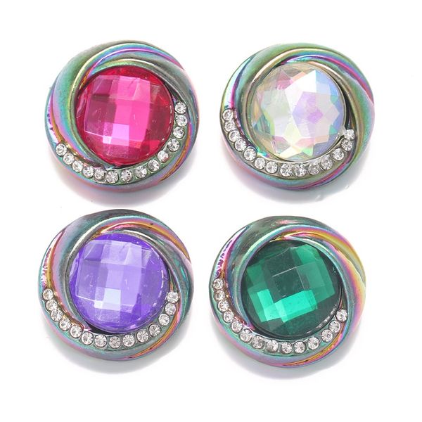 

noosa plating dazzling oval crystal wavy snap buttons fit diy 18mm snap button bracelet necklace acc ingredients supplier jewelry