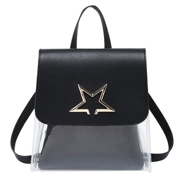 

2020 новый четкий мешок с звездой шаблон ведро прозрачный satchel bag crossbody плечо мешок мини-h bbysgq