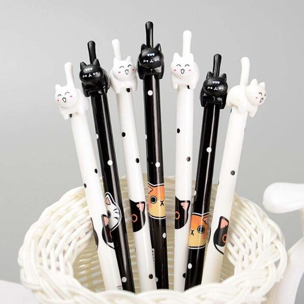 

cat paw jump cat gel roller ball pens with 0.38mm 0.5mm fine point black ink stationery office supplies wj039