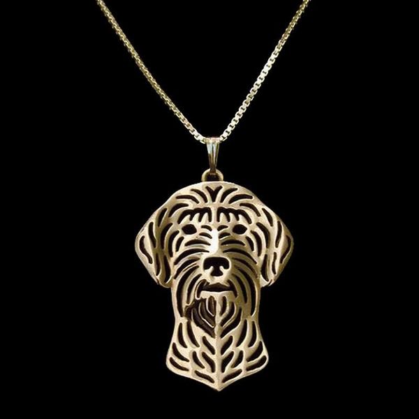 

pendant necklaces jewelry alloy pet dog metal wirehaired pointing griffon drop, Silver