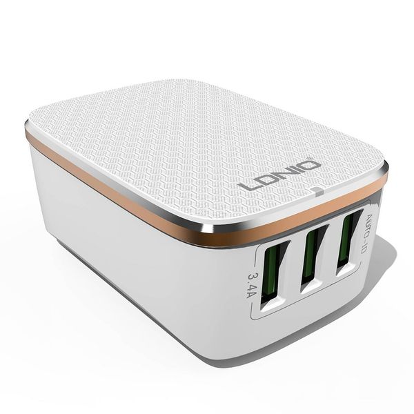 

ldnio a3304 17w 3 usb interfaces travel charger mobile phone charger au plug