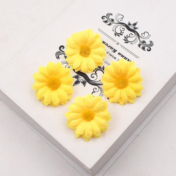 

50pcs 4cm silk chrysanthemum artificial flower for home wedding decorative flower diy handmade flower head decorative f jllbib