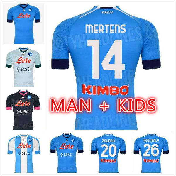 

napoli 20 21 third away soccer jerseys 2nd home h.lozano naples 2019 insigne verdi koulibaly allan fabian jersey younes football shirts, Black;yellow