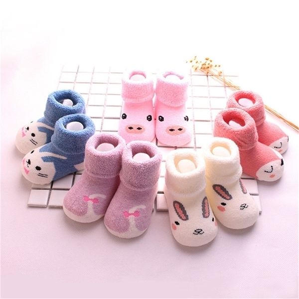 

5 pairs warm infant newborns boys birthday gifts boy & girls 0-24 months winter socks for baby y201009, Pink;yellow